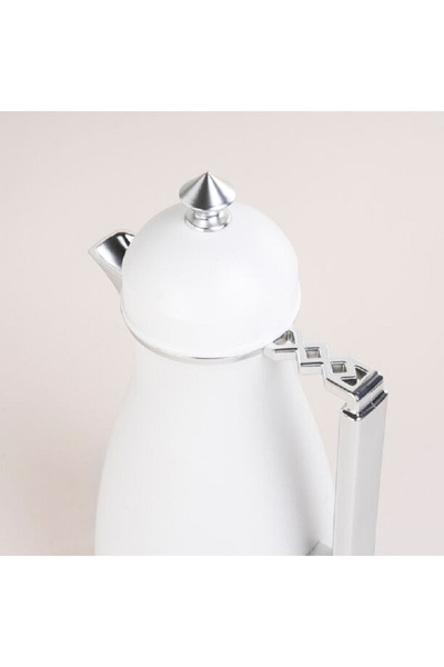 Dallaty 2 Pieces Plastic Vacuum Flask Koufa White & Silver 1L