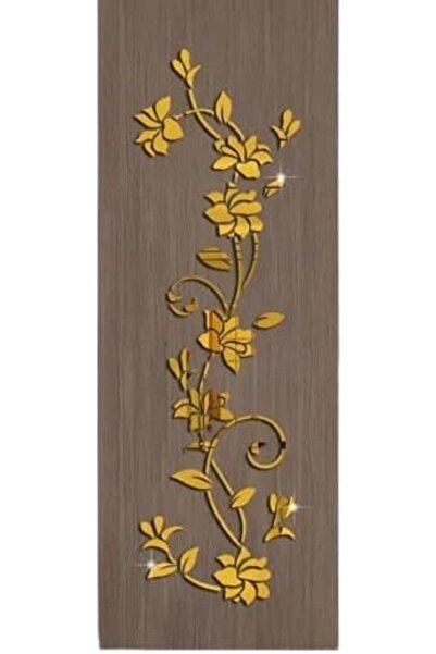 Slasa ملصقات حائط أكريليك ثلاثية الأبعاد - تصميم زهرة الورد