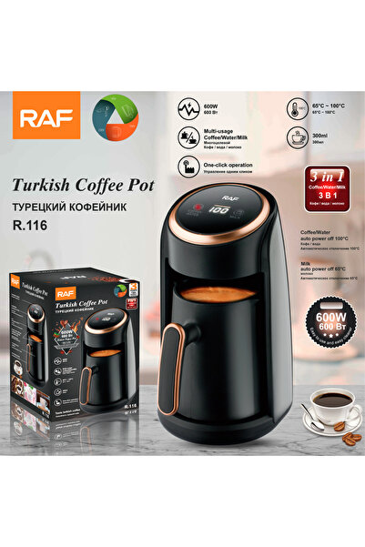 Choice RAF.116 Automatic Turkish Coffee Machine Cordless Electric Pot Portable Travel 600W Coffee Maker 220