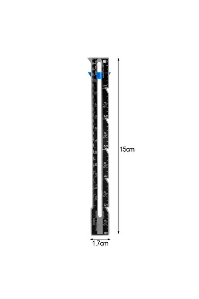 Choice1 مسطرة خياطة 5 في 1 سوداء، مقياس قياس، مسطرة خياطة، مساعد تحديد المقاس...