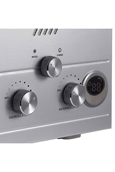 DacEnergy Incalzitor instant, pe gaz, GNL, carcasa din otel inoxidabil, afisaj LED si butoane control, 6 L