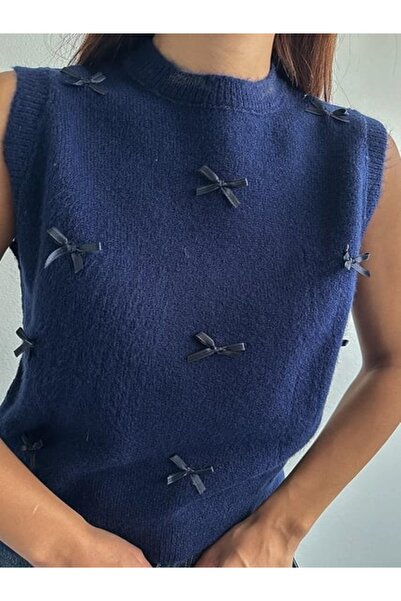 My Blog Светло-синій светр з міні-бантиками - 4466