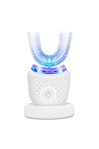 choice2 فرشاة أسنان كهربائية لاسلكية من السيليكون باللون الأبيض، تدور 360 درج...