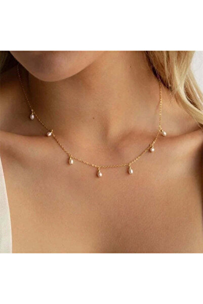 Pursehuit Colier auriu, realizat din oțel inoxidabil, suflat cu aur de 18k, c...