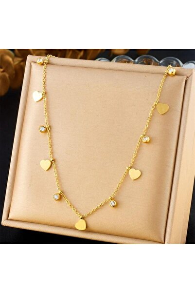 Pursehuit Χρυσό κολιέ, κατασκευασμένο από ανοξείδωτο ατσάλι, φυσητό με χρυσό ...