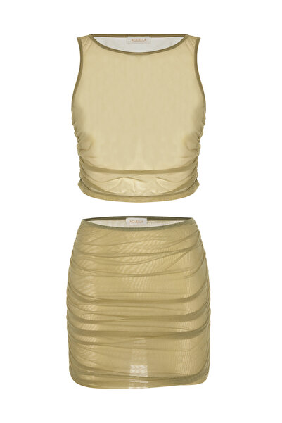 AQUELLA Πολύχρωμο Σετ Μπλούζα-Φούστα Δύο Τεμάχια