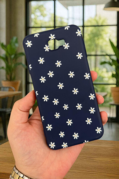 Vip Case Samsung Galaxy J7 Prime - Mini Papatya Desenli Silikon Darbe Emici Klasik Korumalı Rubber Kılıf