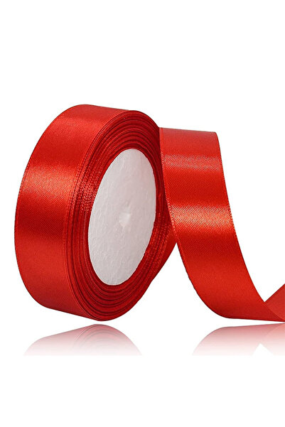 Share the Love شريط ساتان مقاس 24 مم - طول 25 ياردة - أحمر