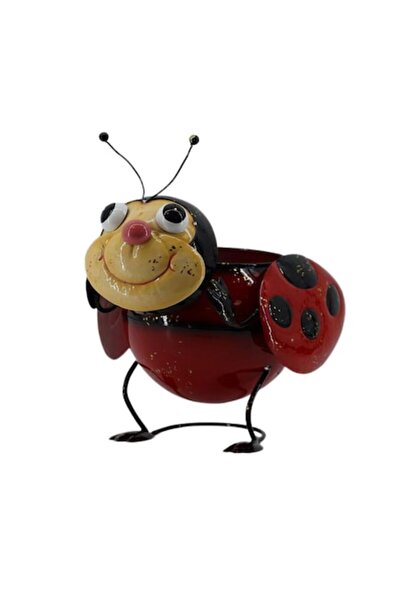 hectarul Decorative Metal Pot Ladybug, 33 x 22 x 34 cm