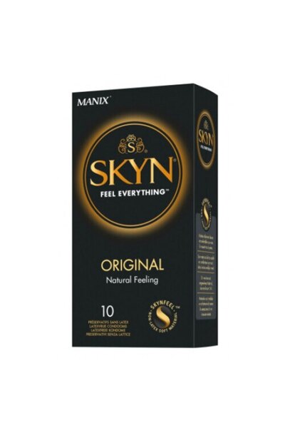 Manix SKYN Original Condoms, Ultra-thin, Pack of 10, Transparent, 18x5.3cm