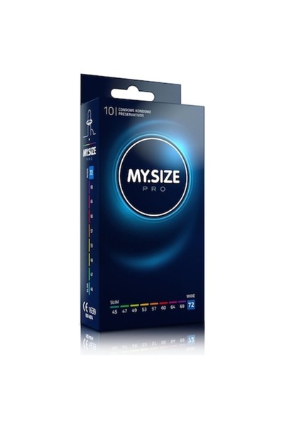 MY.SIZE Set 10 Condoms MY. SIZE PRO, 72 mm, ultra-sensitive, vegan