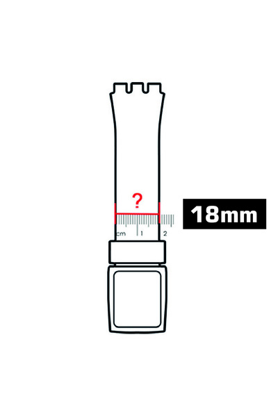 Saatse 18mm Watch Plastic Silicone Cord Holder Strap Bridge Ring Strap