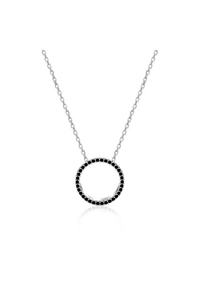 Pursehuit Κολιέ από ασήμι 925, επιπλατινωμένο με ρόδιο, με πέτρες ζιργκόν, Ni...