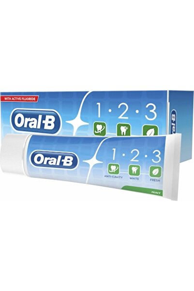 Oral-B 1 2 3 Fresh Mint Toothpaste, No Fluoride, 75ml