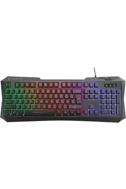 VERTUX Gaming Keyboard, Wired with 6-Keys Anti-Ghosting, 10 Million Keystroke Life and Quick Respons