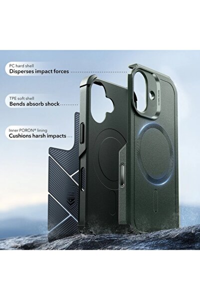 ESR Case for IPhone 17, Magsafe, Cyber Halolock, Green