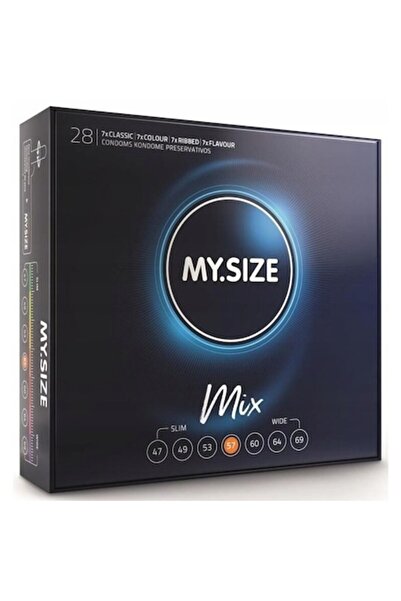 MY.SIZE Condoms Variety Pack, Ultra-Thin, Hypoallergenic, 57mm, 28 pcs