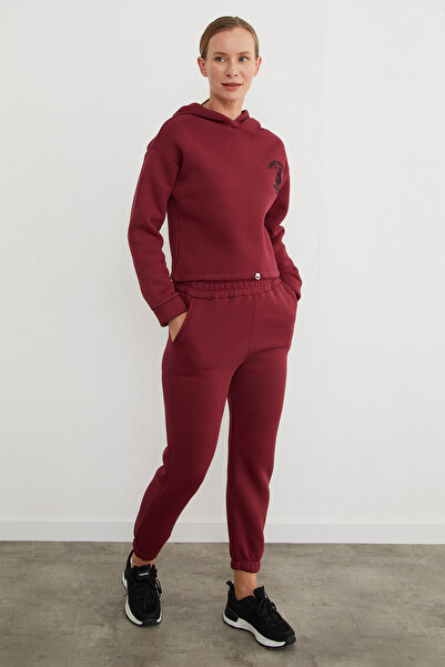 Fulla Moda 3 Yarn Teddy Bear Embroidered Hooded Jogger Tracksuit Set