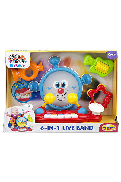 WINFUN Jucărie interactivă pentru bebeluși - Orchestra 6 în 1, cu lumini și s...