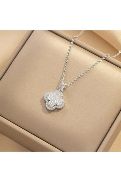 Pursehuit Ασημένιο κολιέ, κατασκευασμένο από ανοξείδωτο ατσάλι, φυσητό με χρυ...