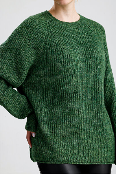 Figo Plain Raglan Sleeve Sweater