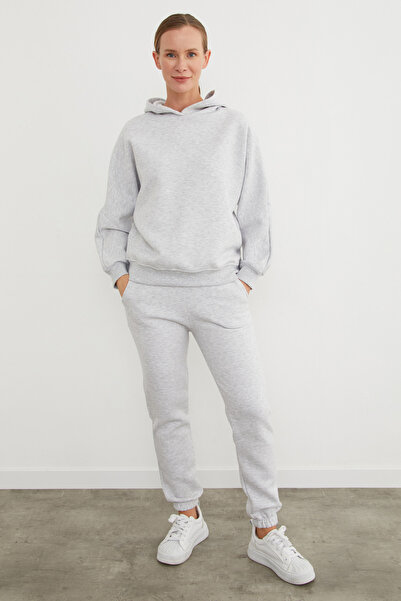 Fulla Moda 3 Thread Basic Hooded Jogger Tracksuit Set