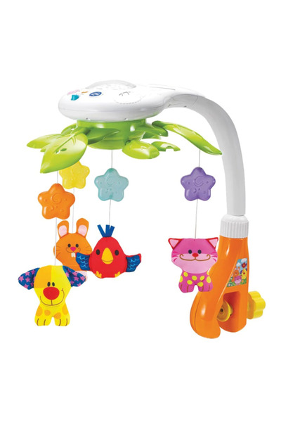 WINFUN Mobil muzical pentru pătuț cu proiector și jucării detașabile