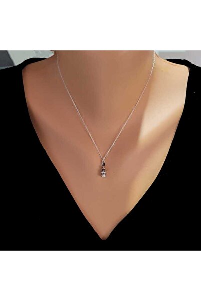 Nusret Takı 925 Ayar Gümüş Silindir Şapka içinde Tavşan Model Charm Kolye