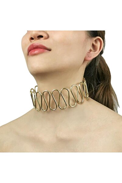 Pursehuit Κολιέ choker, χρυσό, Carlina C5