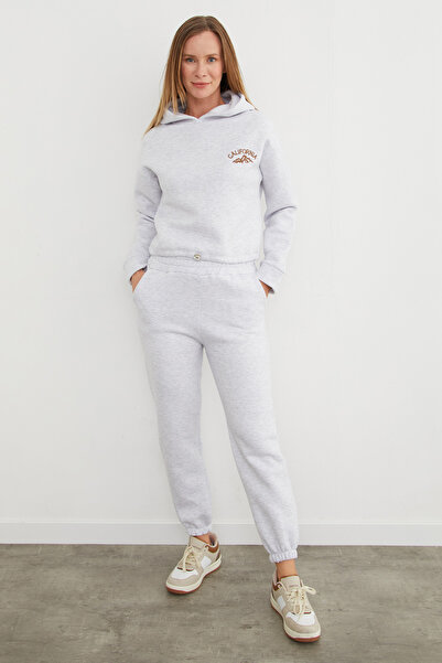 Fulla Moda 3-нитковий капюшонний джоггер-комплект з вишивкою California