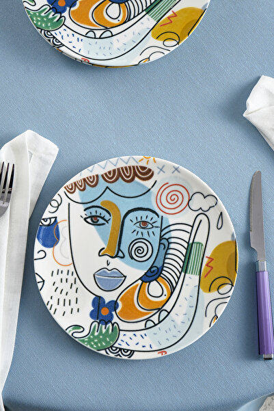 Karaca Feliz 6 Piece Porcelain Cake Set 19 cm