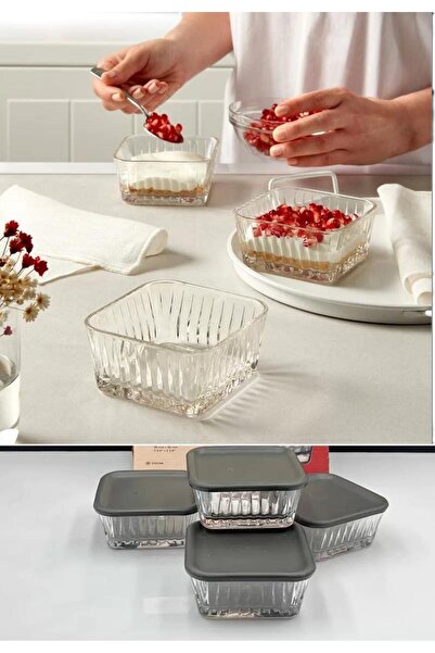 kitchenboost وعاء تخزين زجاجي بغطاء من باشاباهتشي فريزا، طقم 12 قطعة لوجبة الإفطار 530236