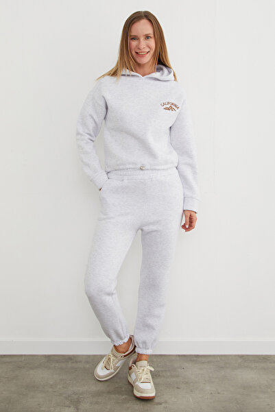 Fulla Moda 3-нитковий капюшонний джоггер-комплект з вишивкою California