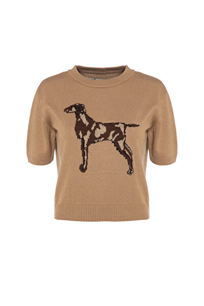 F&K Tricotaj cu mânecă scurtă 3x2 cu figurină de câine