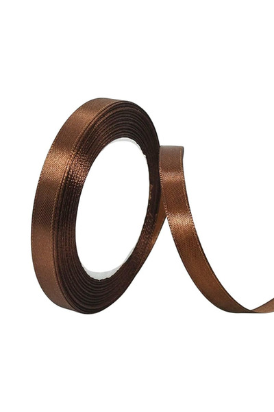 Share the Love شريط ساتان 12 مم - طول 25 ياردة - بني