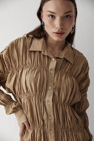 Melike Tatar Büzgülü Gömlek 32-2354