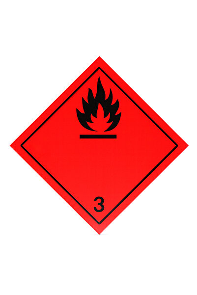 Badem10 Adr Compliant 30X30 cm Plain Fire 3 Reflectors Warning Sign Dangerous Goods Transportation Safety Plate
