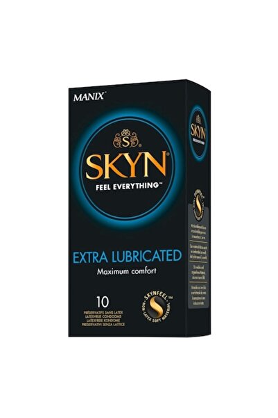 Manix Προφυλακτικά Skyn Extra, Λεπτά, Έξτρα Λιπαντική Προστασία, Διαφανή, Συσ...