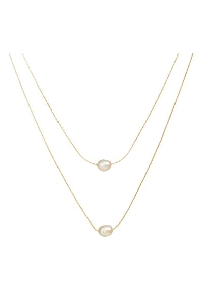 Pursehuit Χρυσό κολιέ, κατασκευασμένο από ανοξείδωτο ατσάλι, σε 2 στρώσεις, μ...