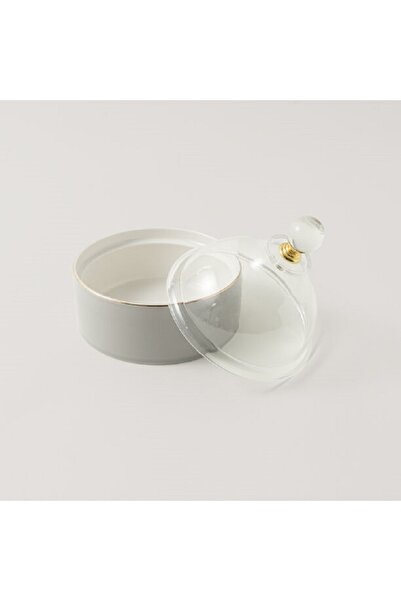 Dallaty porcelain date bowl 12.7cm, grey