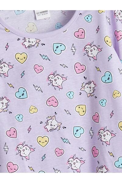 LC Waikiki Bisiklet Yaka Kız Çocuk Pijama Takımı (W5)
