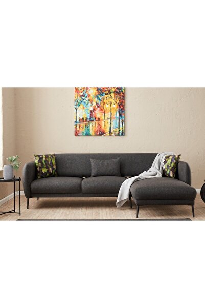 Rabi Venüs Yataklı Köşe Koltuk Antrasit Sağ