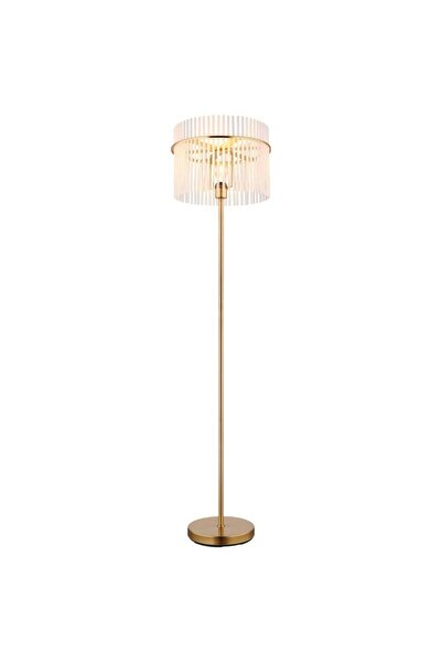GLOBO Floor lamp, metal structure, transparent glass rods, E27 socket, 60W, 1520 x 380 mm