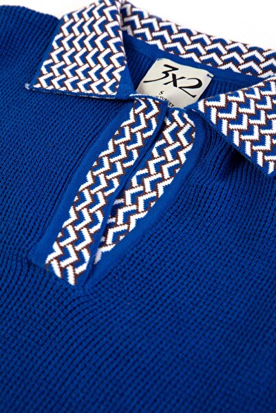 F&K Pulover retro cu mânecă scurtă cu guler polo 3x2