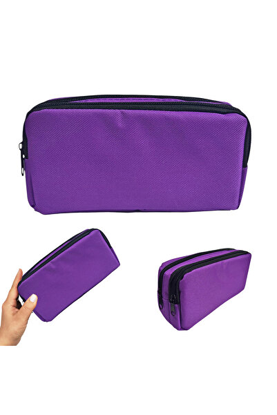 Limmy Husă pentru creion violet (cu două compartimente) Suport pentru pix cu două compartimente