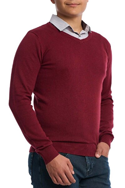 Glo Story Pulover barbati anchior, Prestige, big size, Burgundy