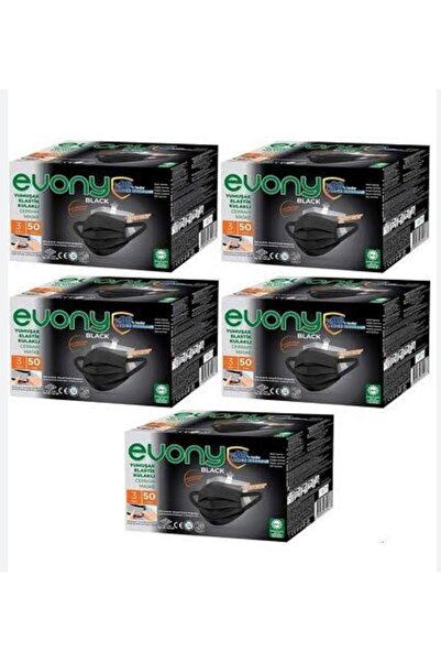 Asfor CERRAHİ MASKE SİYAH 250 ADET