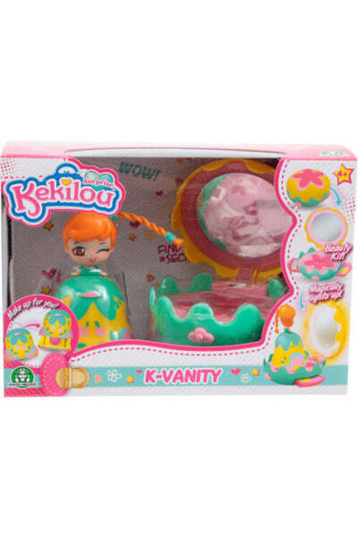 Kekilou Papusa Magnolia cu Par Roscat si Accesorii Verde