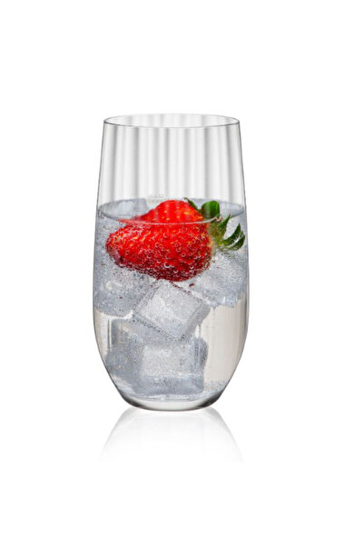 RONA كوب مشروبات غازية ومشروبات طويلة من لونار أوبتك - 420 مل - طقم من 6 قطع