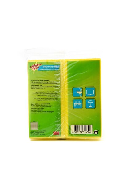 Scotch Brite General Purpose Wipes 3+1 Pack – 30x30cm Multi-Surface Cleaning Cloths
